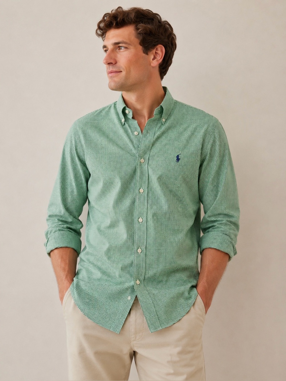 Ralph Lauren Custom Fit Button Down Dress Shirt Size 16.5 Neck